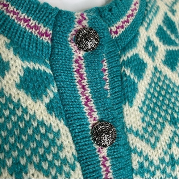 Vintage ALPS Fair Isle Wool button down sweater dead stock medium - Picture 7 of 9